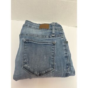 Judy Blue Distressed Skinny Jeans Denim Bleach Splattered‎ Style #8273 Size 29